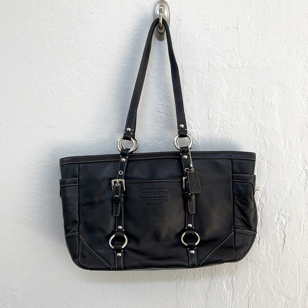 COPY - Black Leather Coach Bag